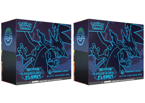 2025 Pokémon Mega Evolution Phantasmal Flames Pokemon Center Elite Trainer Box 2x Lot