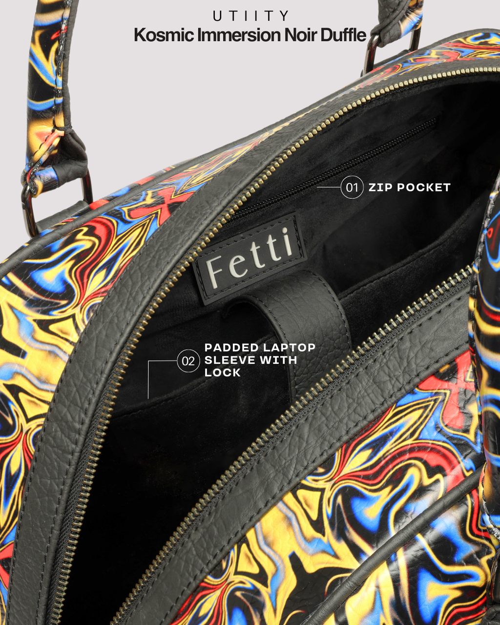 Kosmic Immersion Duffle Bag - Noir Women - Fetti