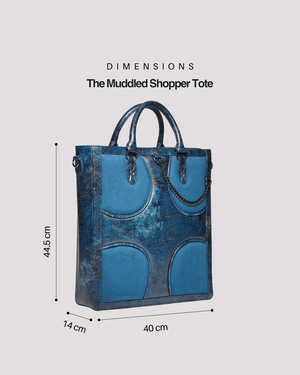 Oversized Muddled Shopper Tote - Cracked Indigo - Fetti