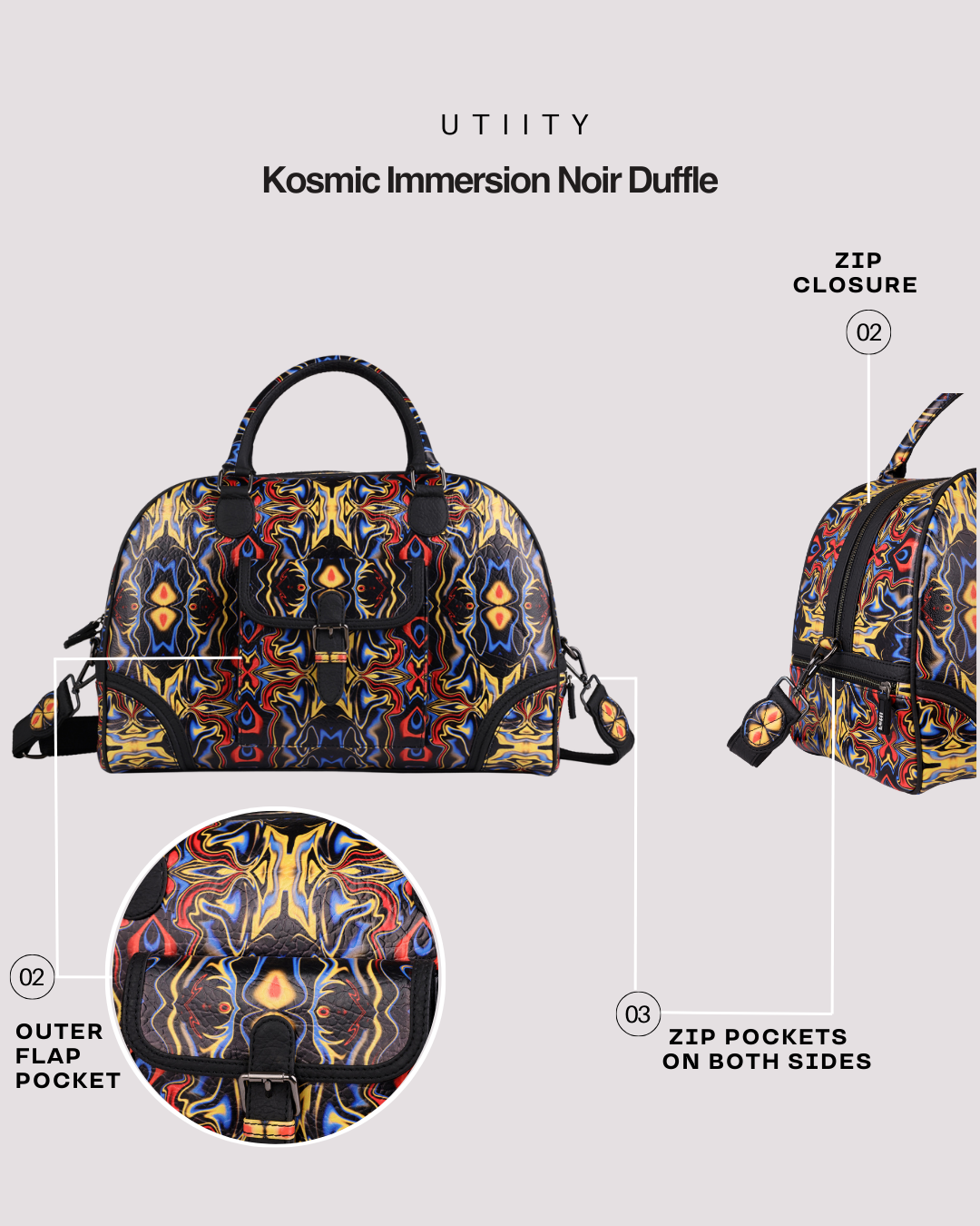 Kosmic Immersion Duffle Bag - Noir Women - Fetti