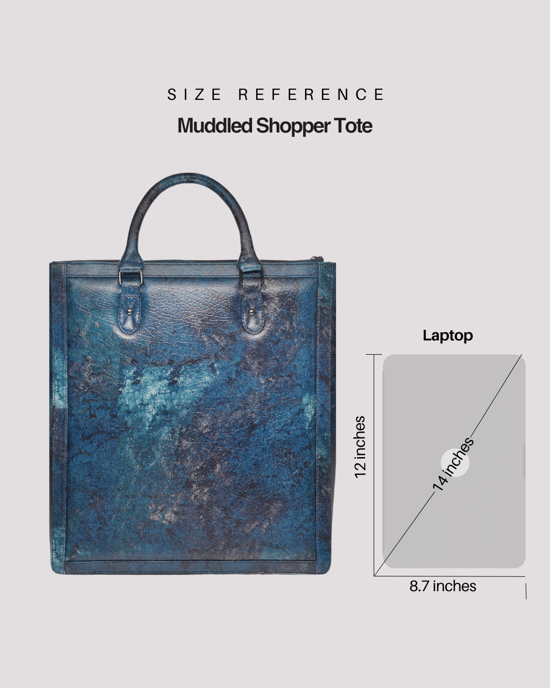 Oversized Muddled Shopper Tote - Cracked Indigo - Fetti