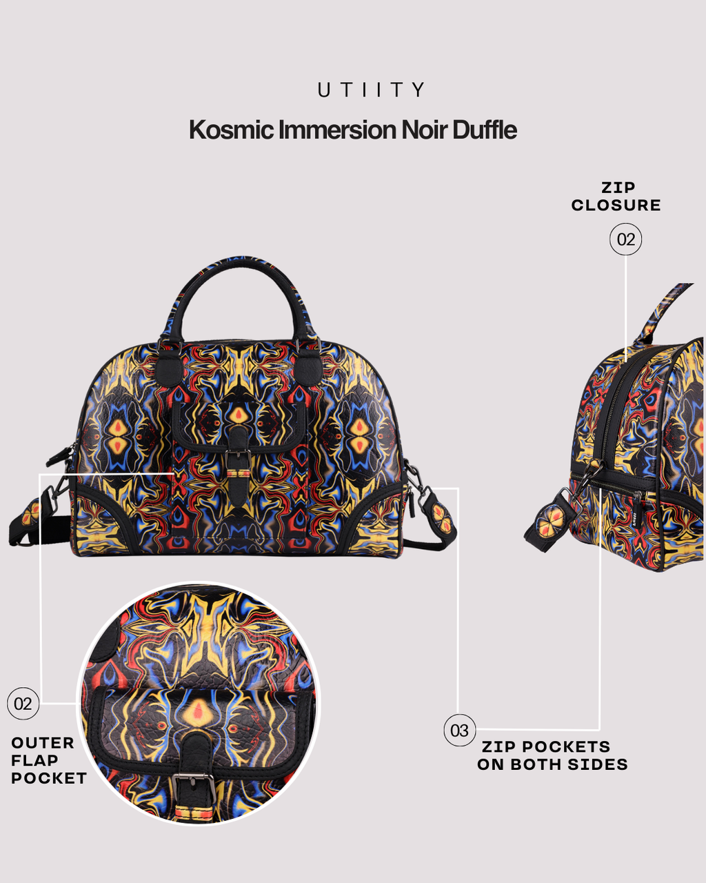 Kosmic Immersion Duffle Bag - Noir Women - Fetti