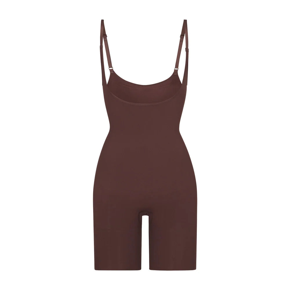 Skims Seamless Sculpt Butt Lifting Open Bust Bodysuit Cocoa