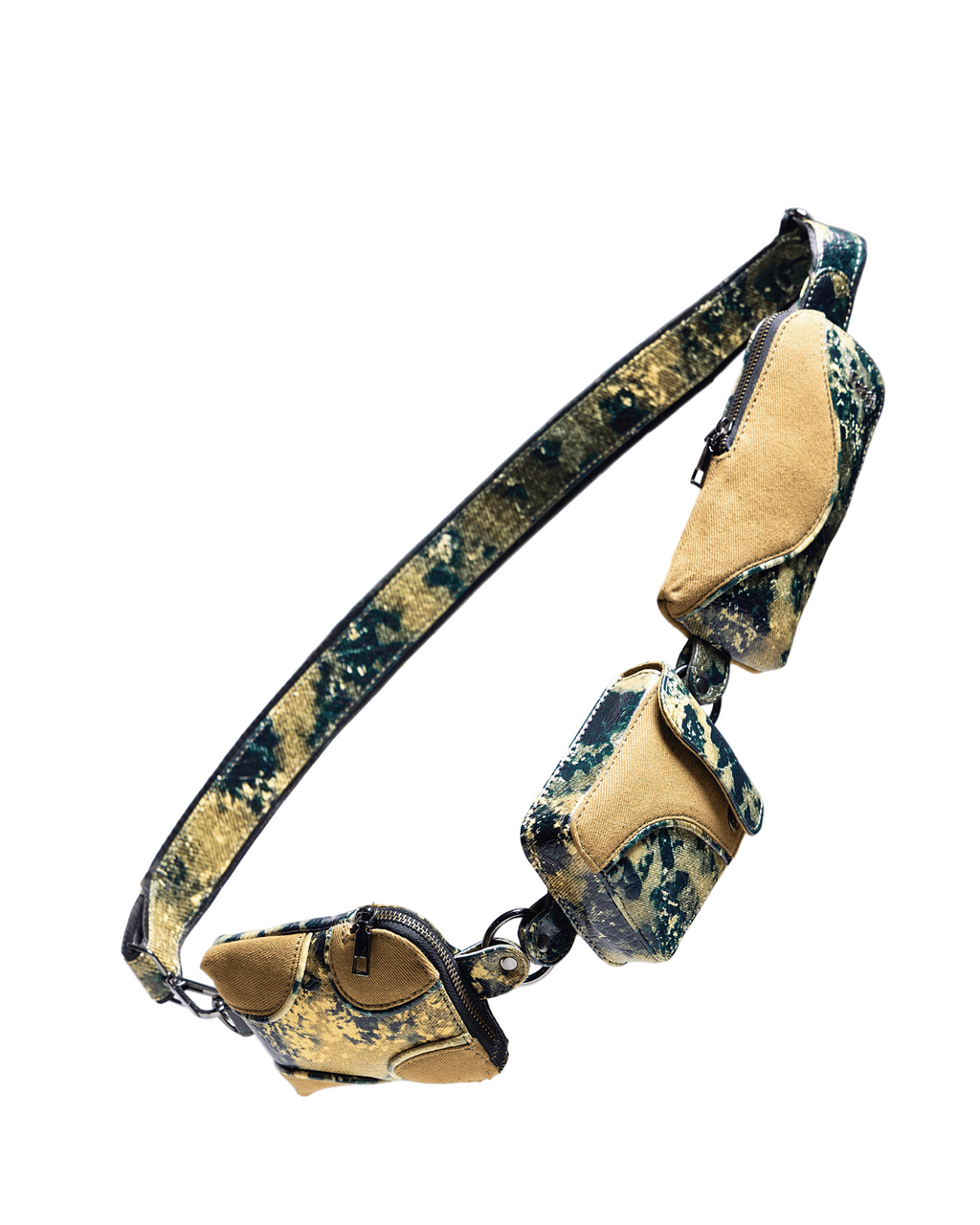 Muddled Cargo Crossbody Belt - Oxidized Olive - Fetti