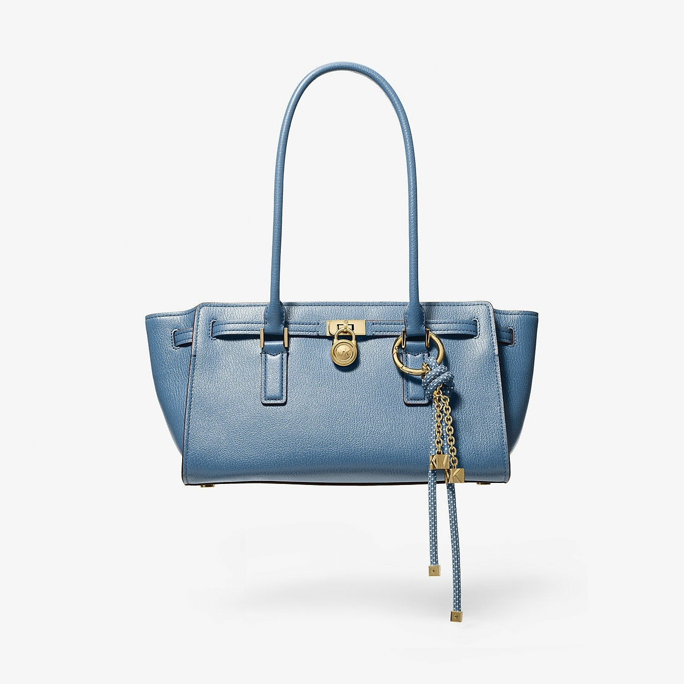 Michael Kors Hamilton Moderne Small Leather Satchel French Blue