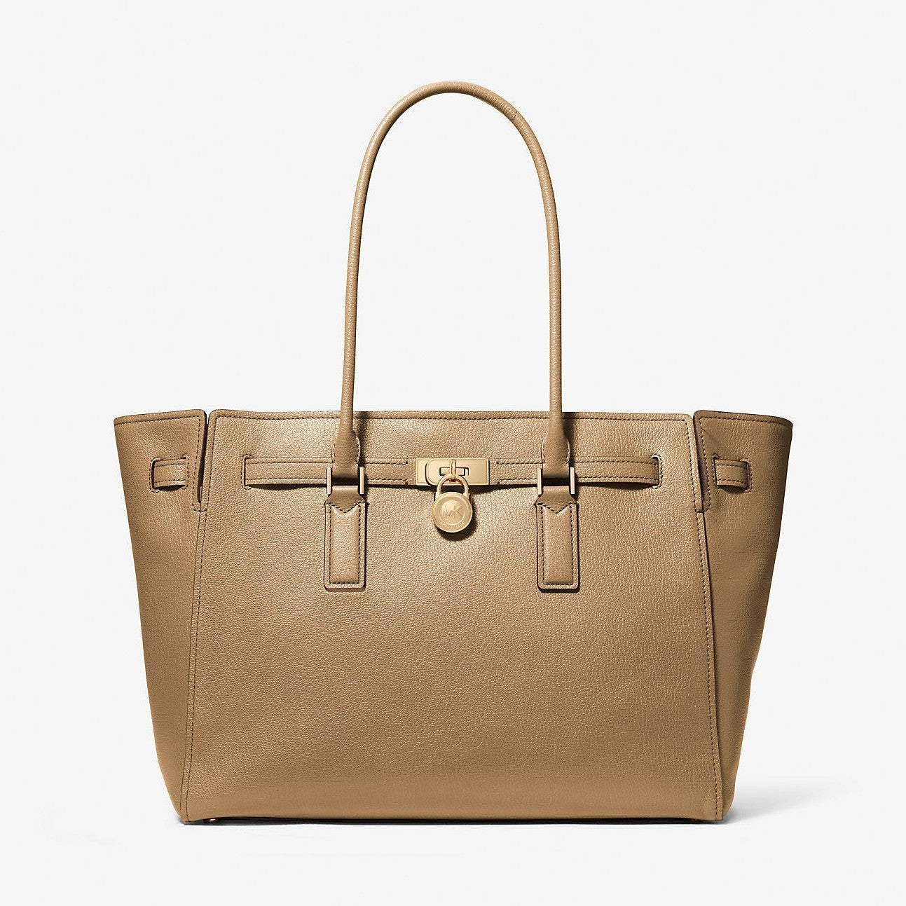 Michael Kors Hamilton Moderne Large Leather Tote Bag Husk