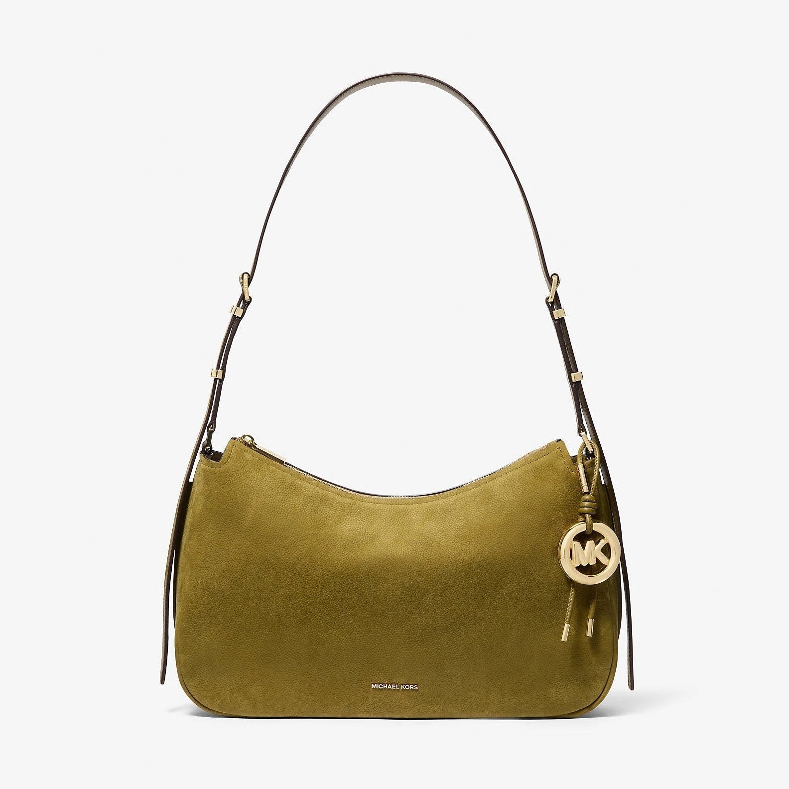 Michael Kors Nolita Medium Nubuck Convertible Shoulder Bag Pistachio
