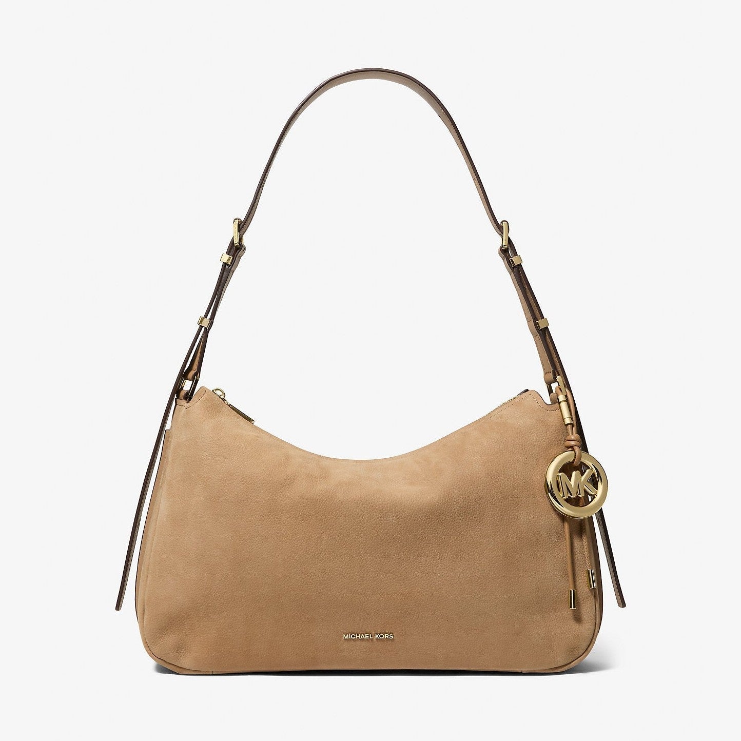 Michael Kors Nolita Medium Nubuck Convertible Shoulder Bag Husk