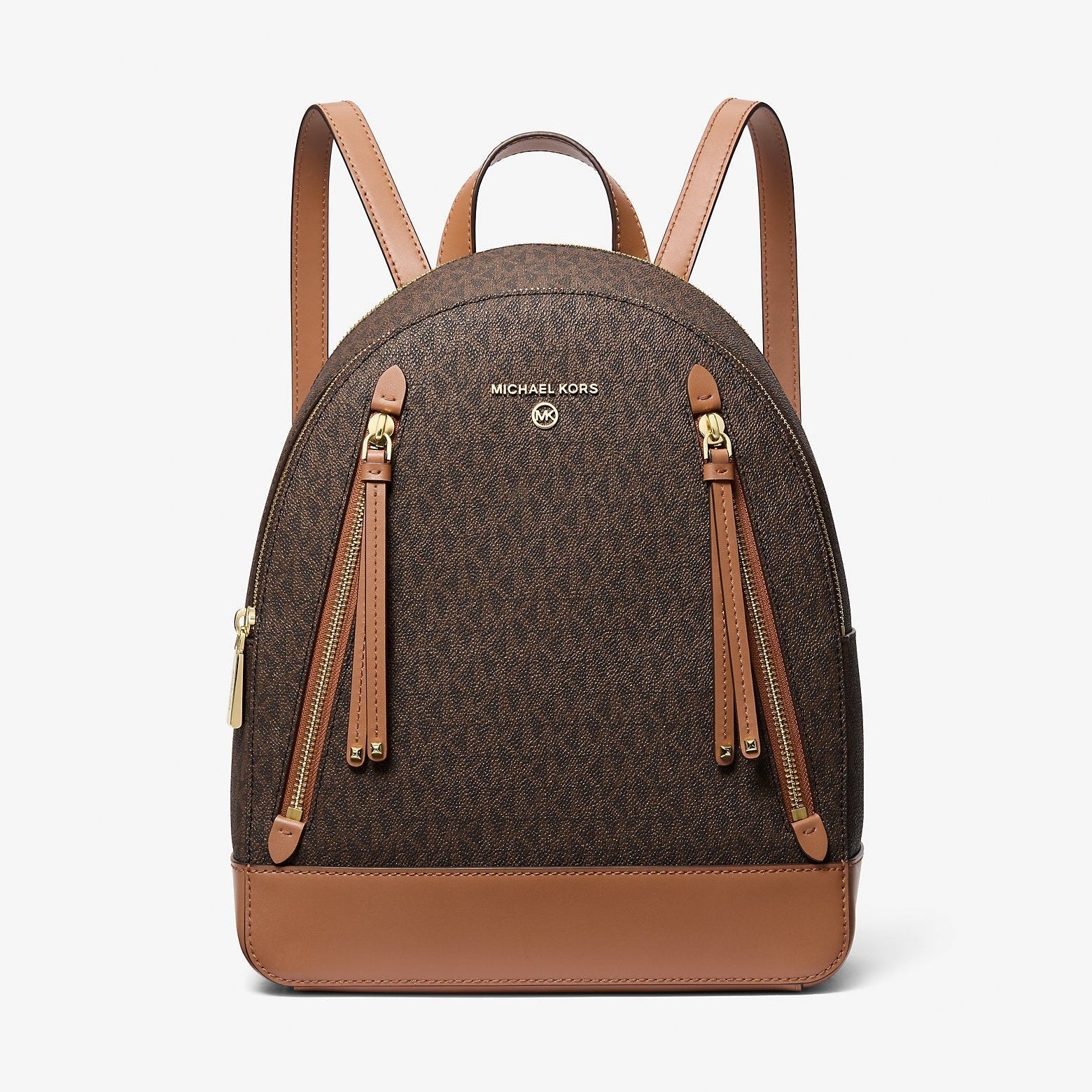 Michael Kors Brooklyn Medium Logo Backpack Brn-Acorn