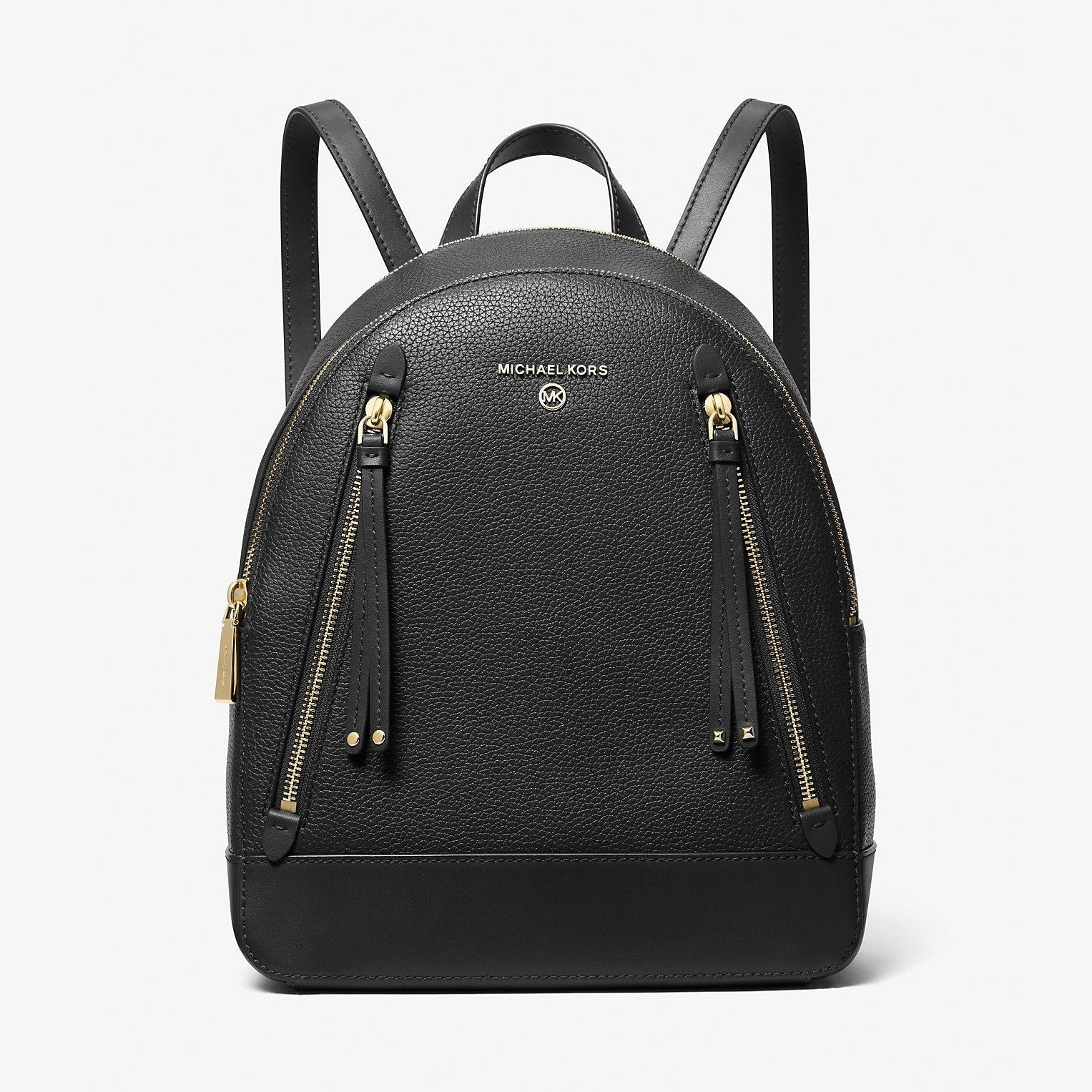 Michael Kors Brooklyn Medium Pebbled Leather Backpack Black