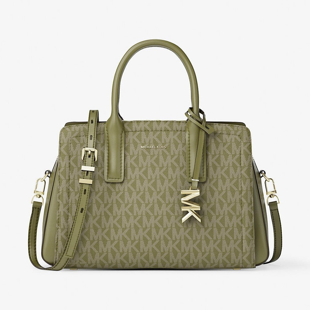 Michael Kors Laila Small Signature Logo Satchel Pistachio
