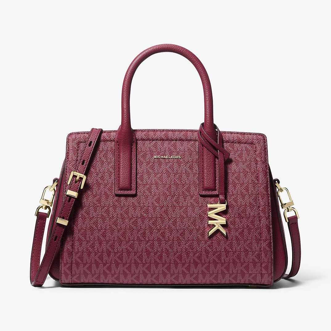 Michael Kors Laila Small Signature Logo Satchel Mulberry