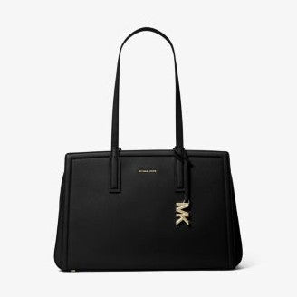 Michael Kors Laila Medium Leather Tote Bag Black