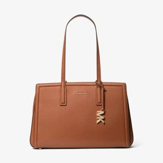Michael Kors Laila Medium Leather Tote Bag Luggage