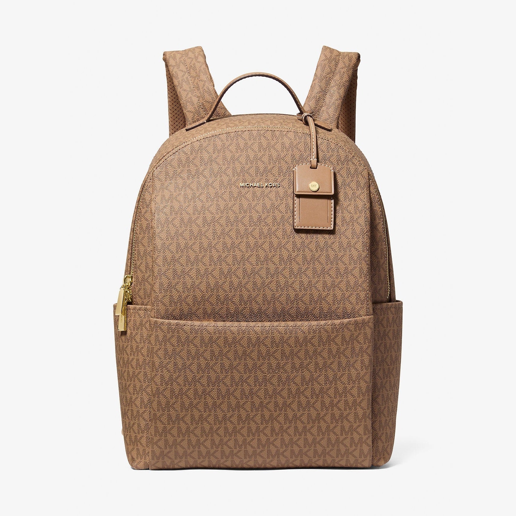 Michael Kors Sable Large Signature Logo Backpack Husk