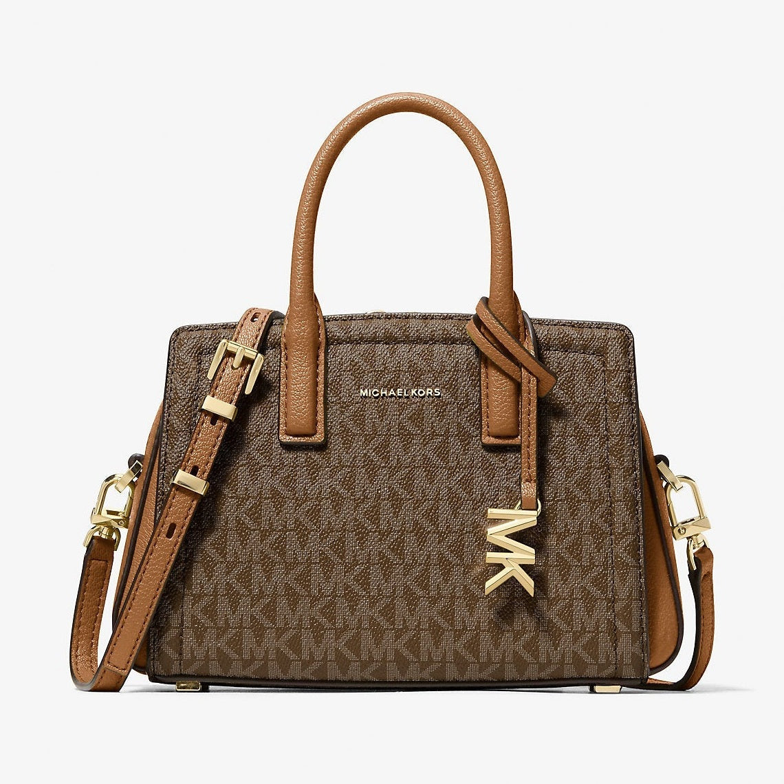 Michael Kors Laila Extra-Small Signature Logo Crossbody Bag Brn-Acorn