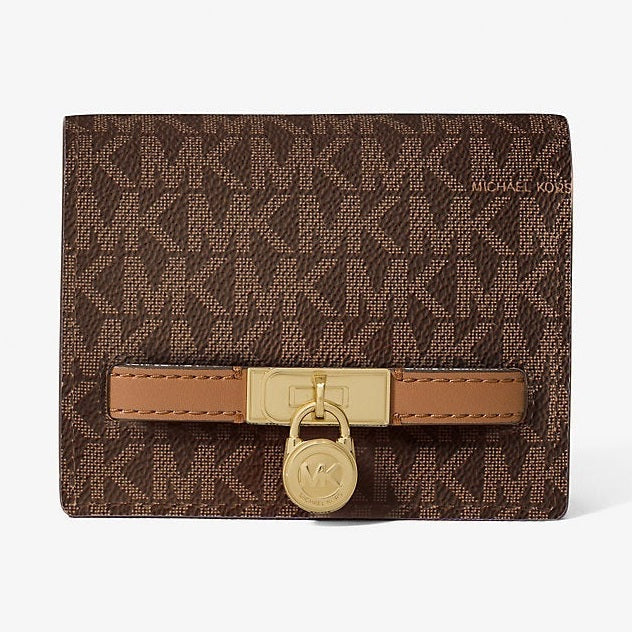 Michael Kors Hamilton Moderne Small Signature Logo Wallet Brn-Acorn