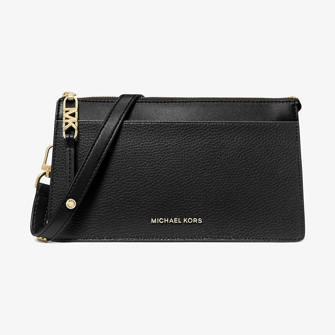 Michael Kors Empire Large Leather Convertible Crossbody Bag Black