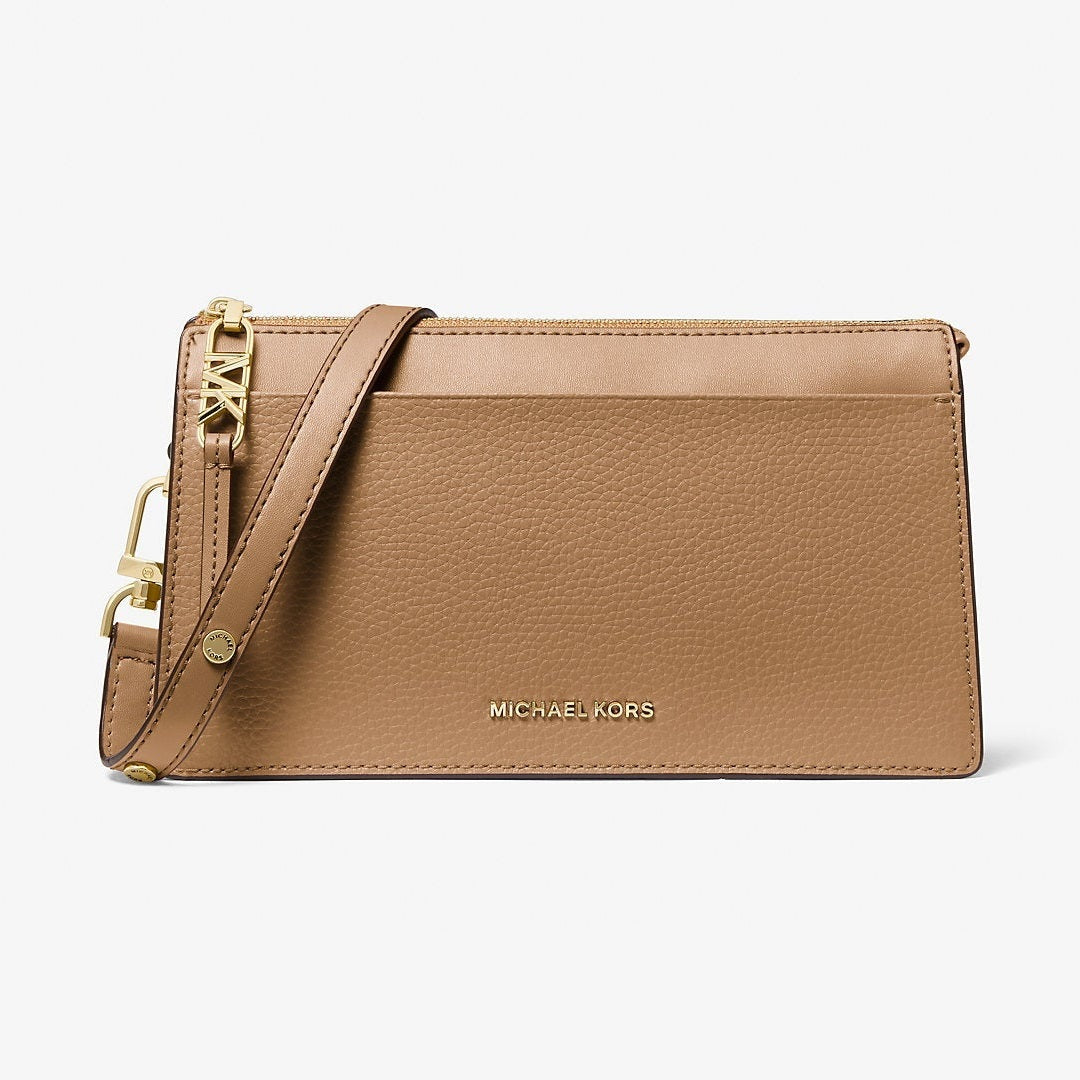 Michael Kors Empire Large Leather Convertible Crossbody Bag Husk