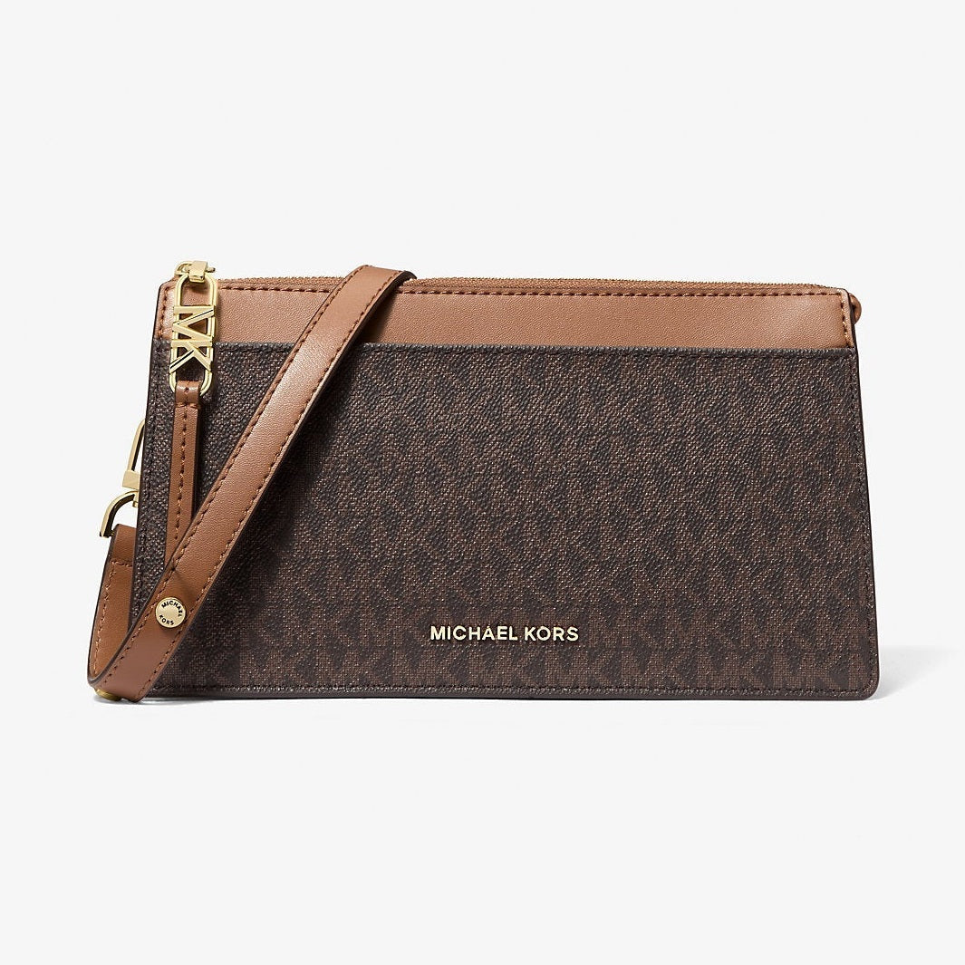 Michael Kors Empire Large Signature Logo Crossbody Bag Brn-Acorn