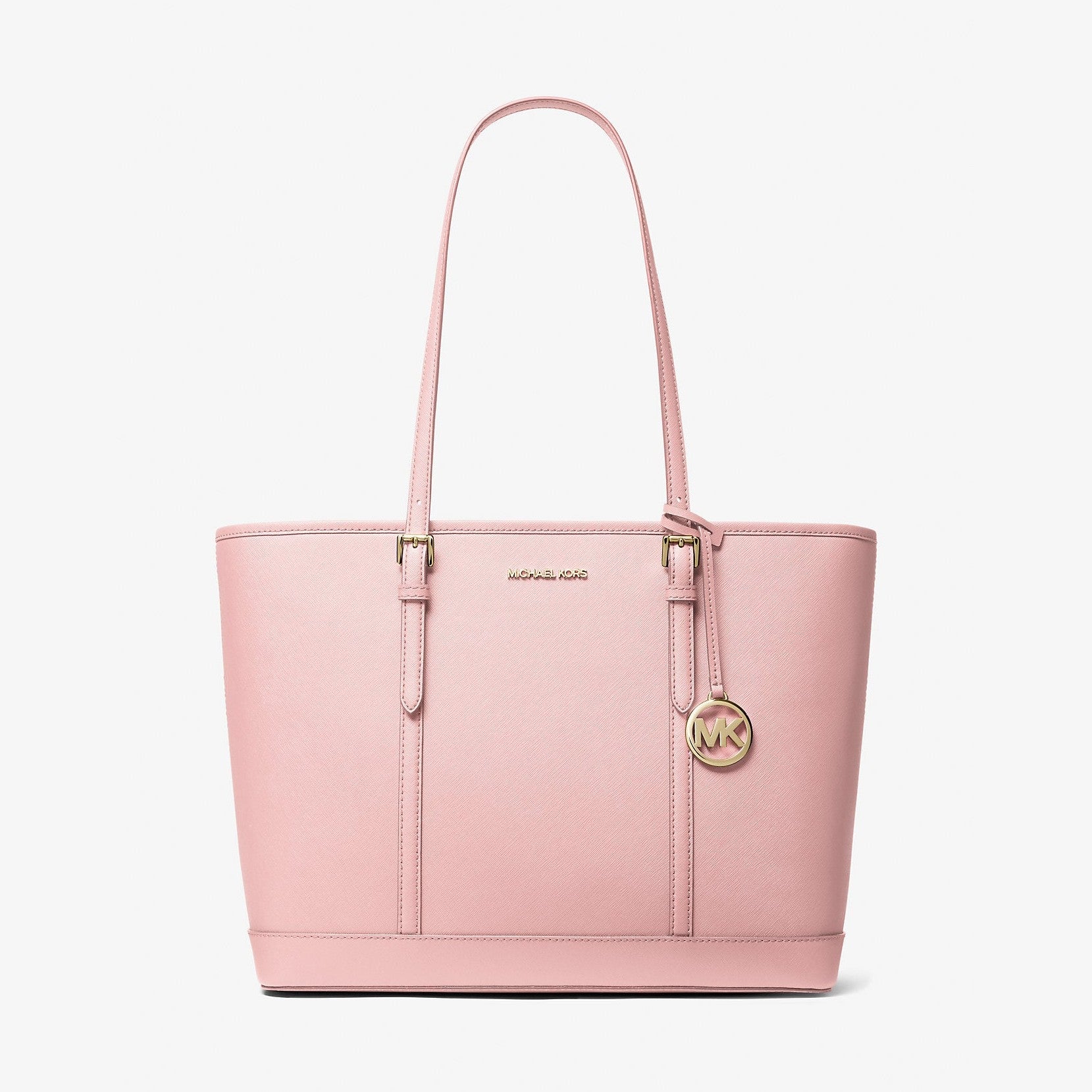 Michael Kors Jet Set Travel Large Saffiano Leather Tote Bag Powder Blush