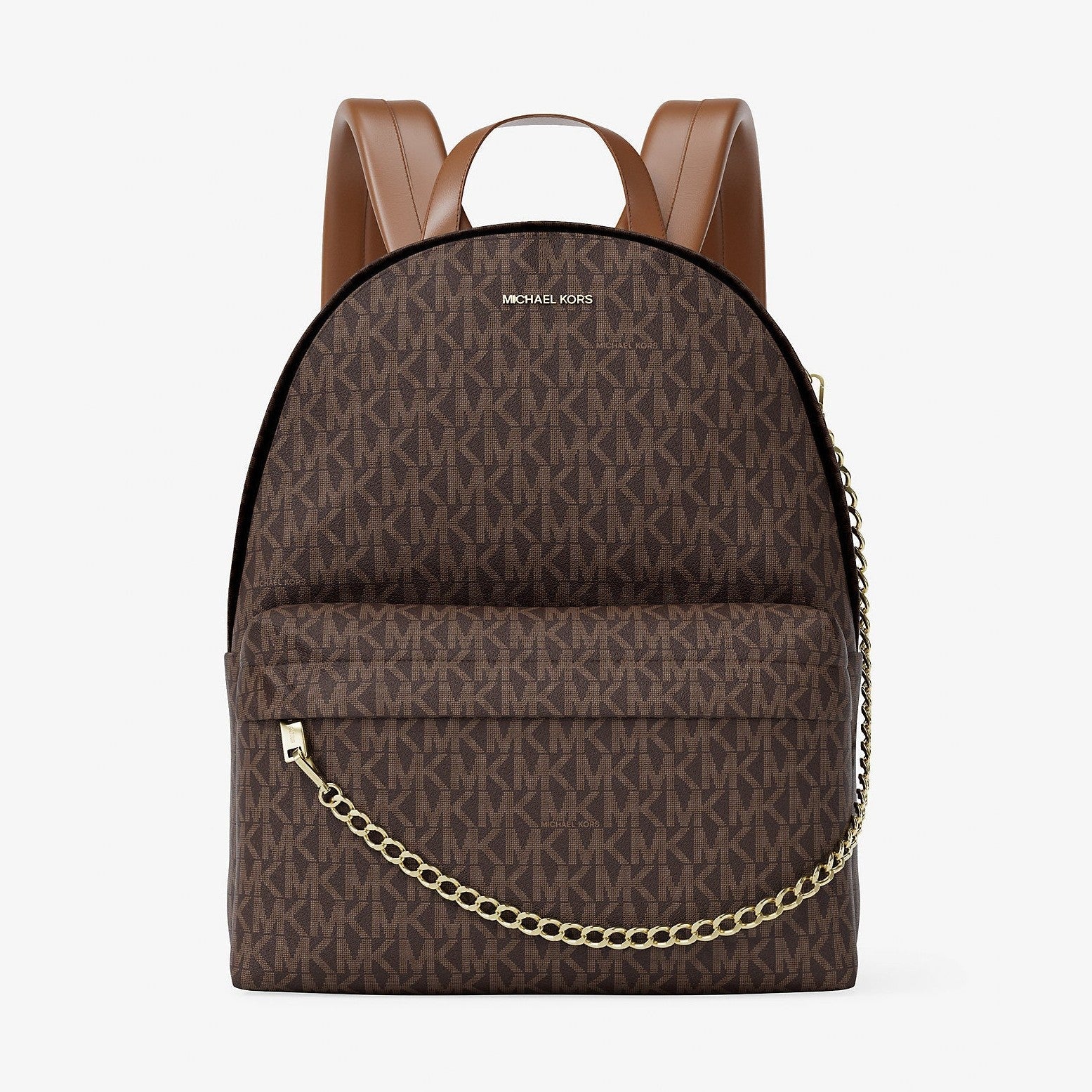 Michael Kors Slater Medium Signature Logo Backpack Brown
