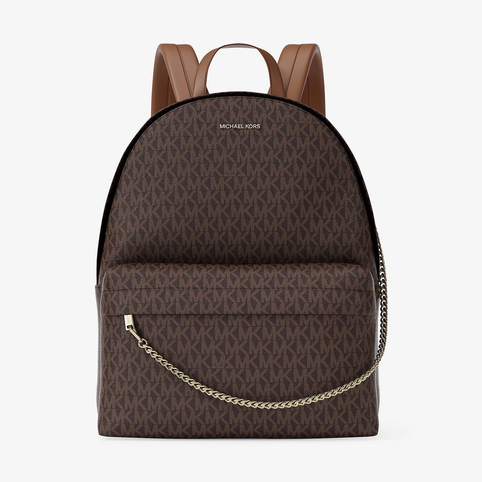 Michael Kors Slater Large Signature Logo Backpack Brown