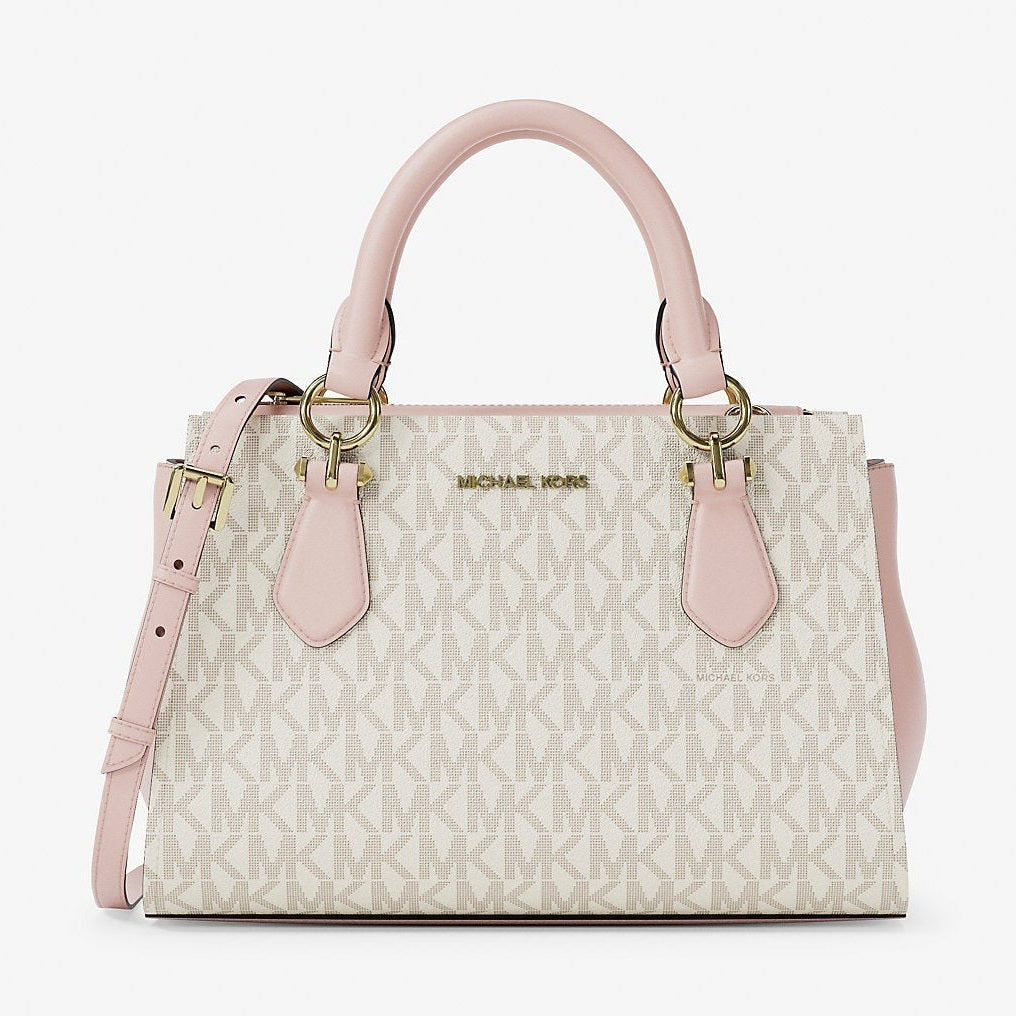 Michael Kors Marilyn Small Signature Logo Messenger Bag Pwd Blsh Mlt