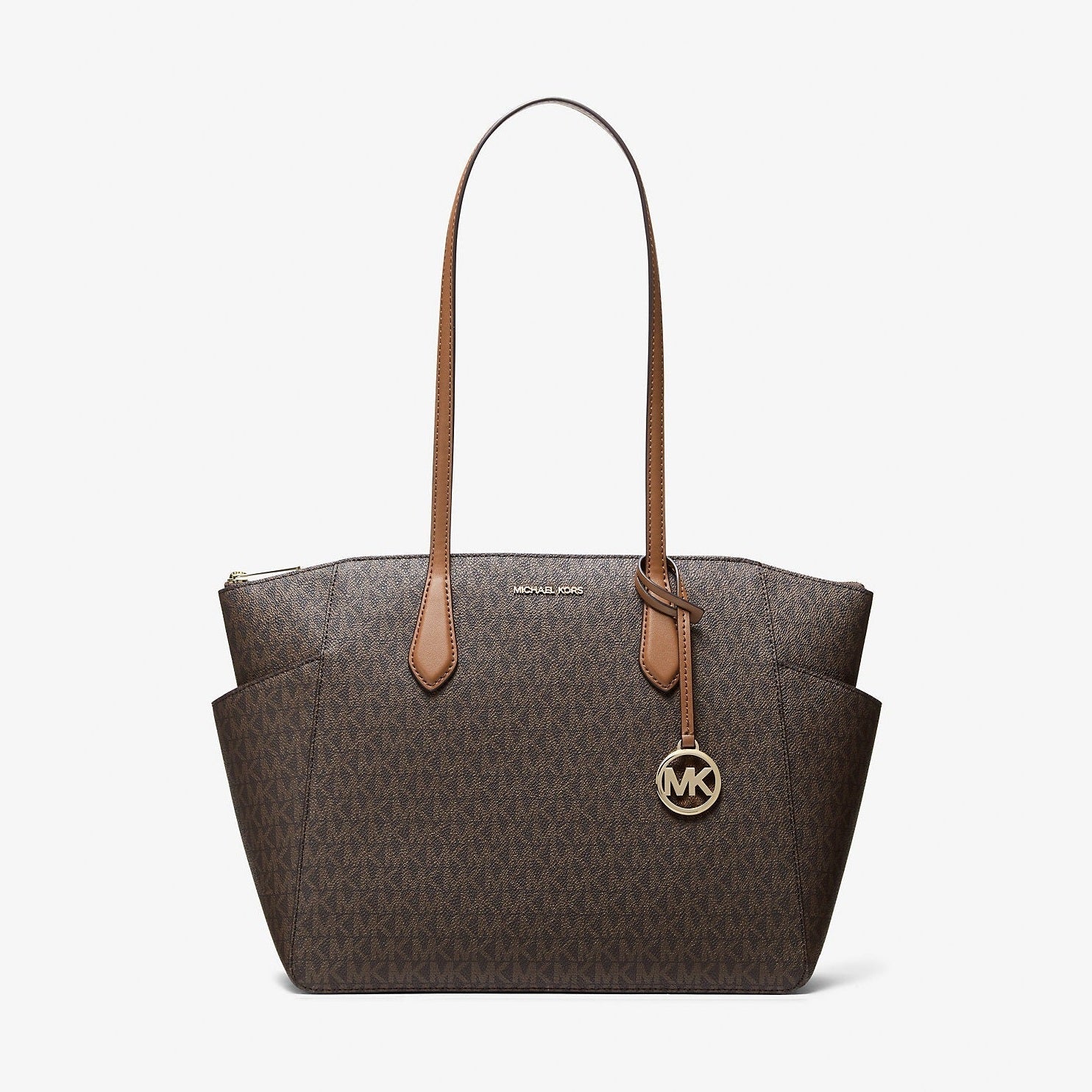 Michael Kors Marilyn Medium Signature Logo Tote Bag Brown