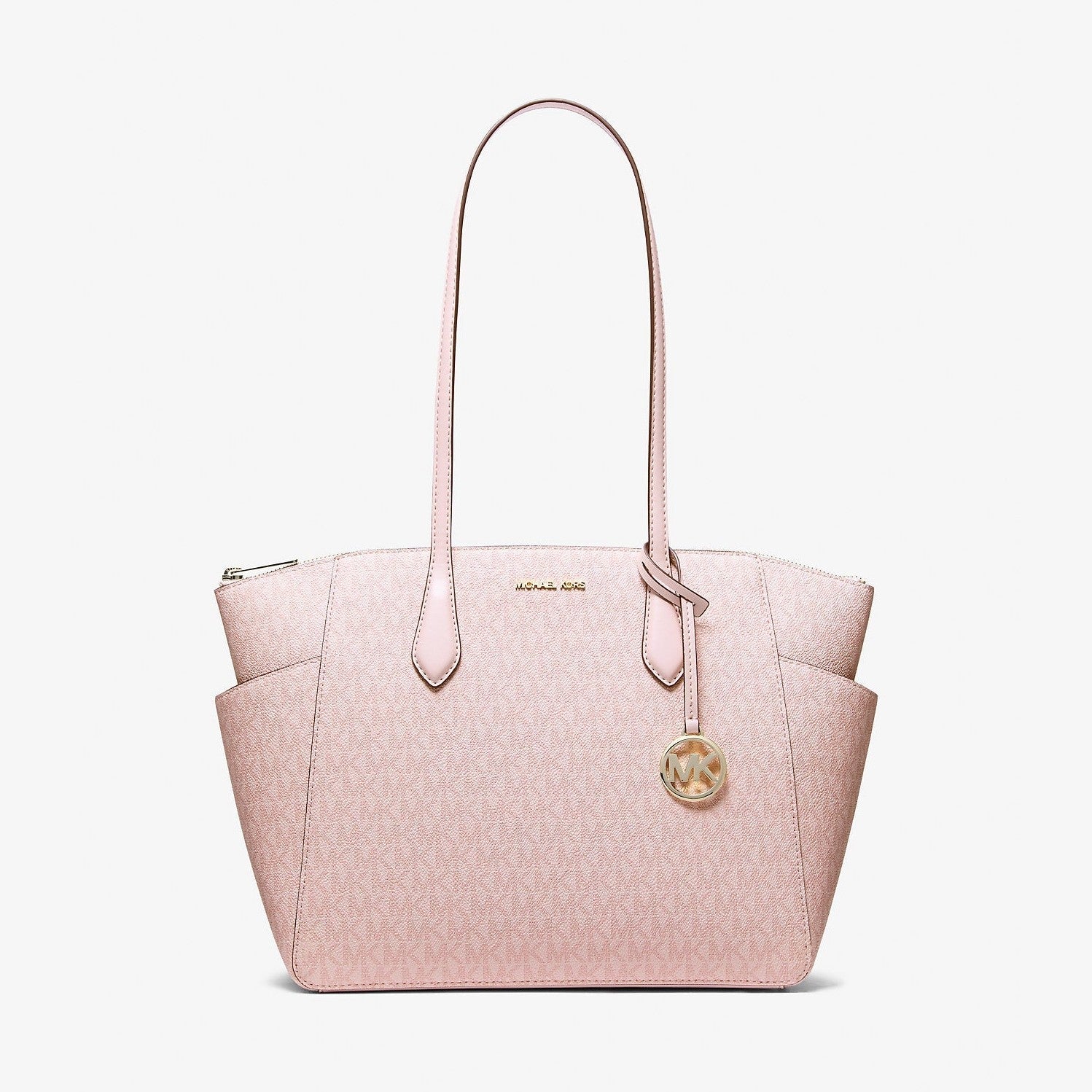 Michael Kors Marilyn Medium Signature Logo Tote Bag Pwd Blsh Mlt