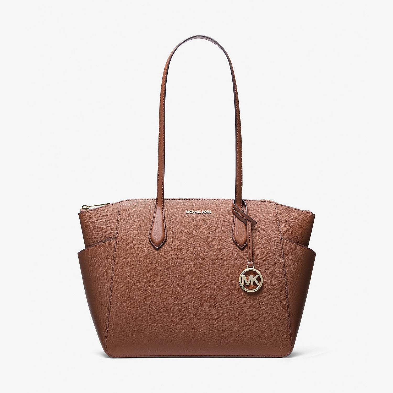 Michael Kors Marilyn Medium Saffiano Leather Tote Bag Luggage