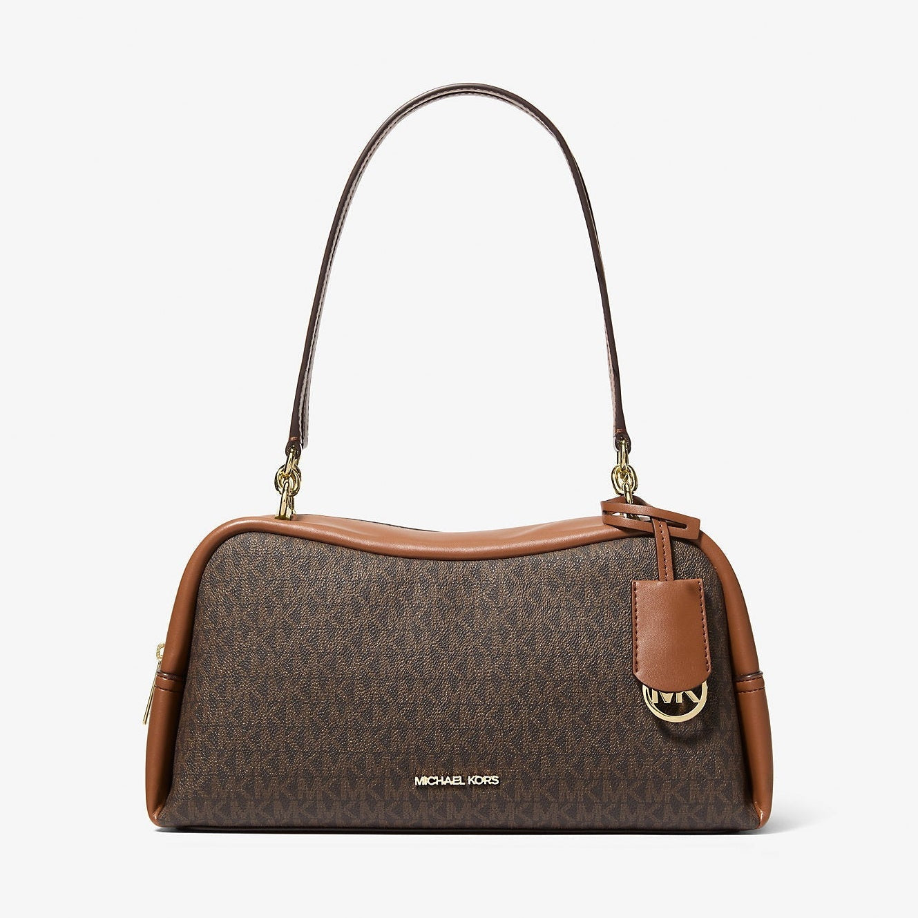 Michael Kors Cecily Medium Signature Logo Shoulder Bag Brown