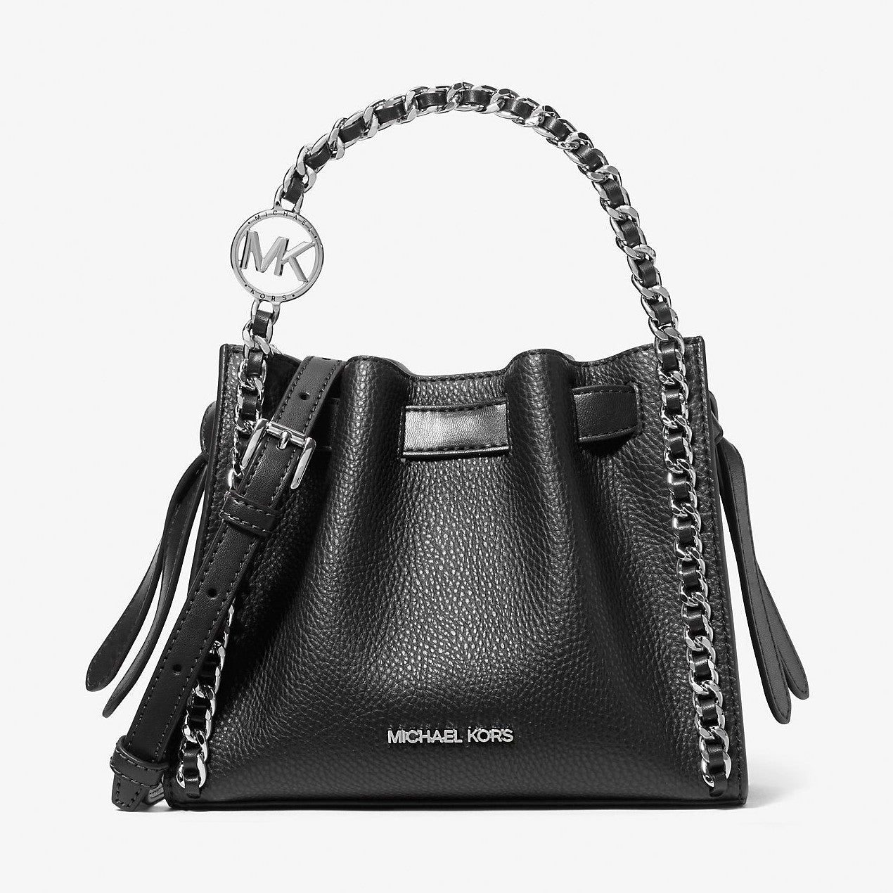 Michael Kors Mina Small Chain Convertible Crossbody Bag Black