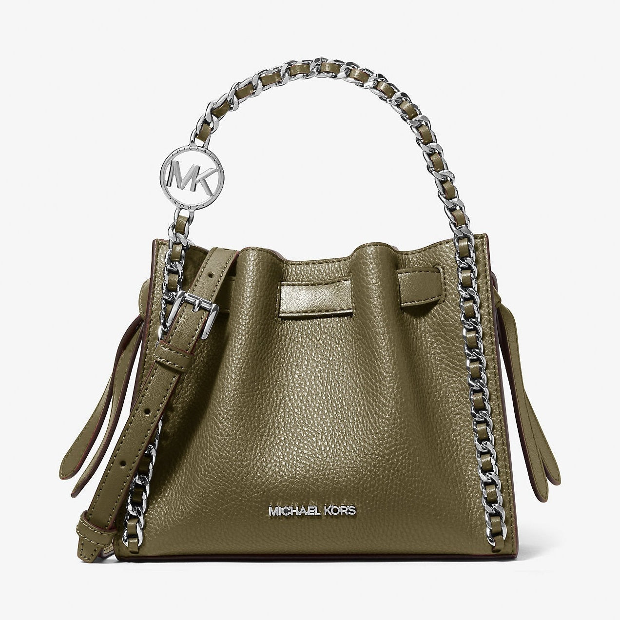 Michael Kors Mina Small Chain Convertible Crossbody Bag Olive