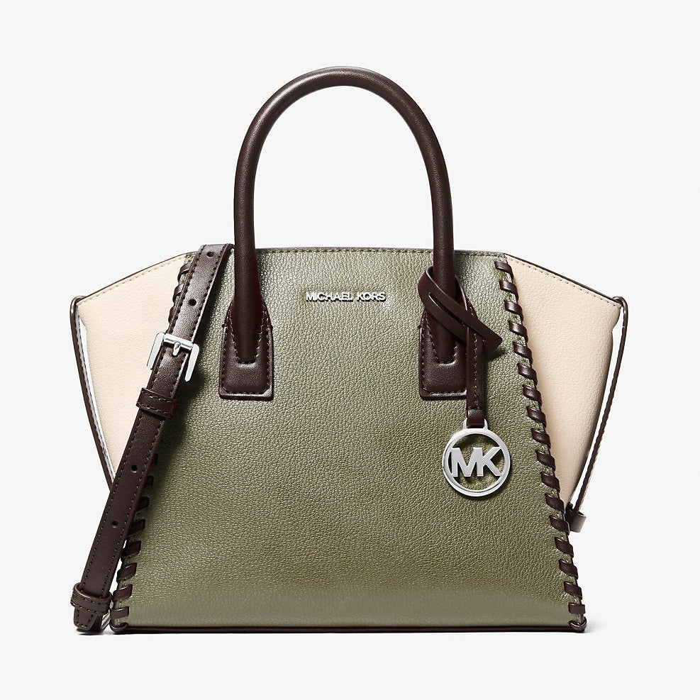 Michael Kors Avril Small Leather Satchel Thyme Multi