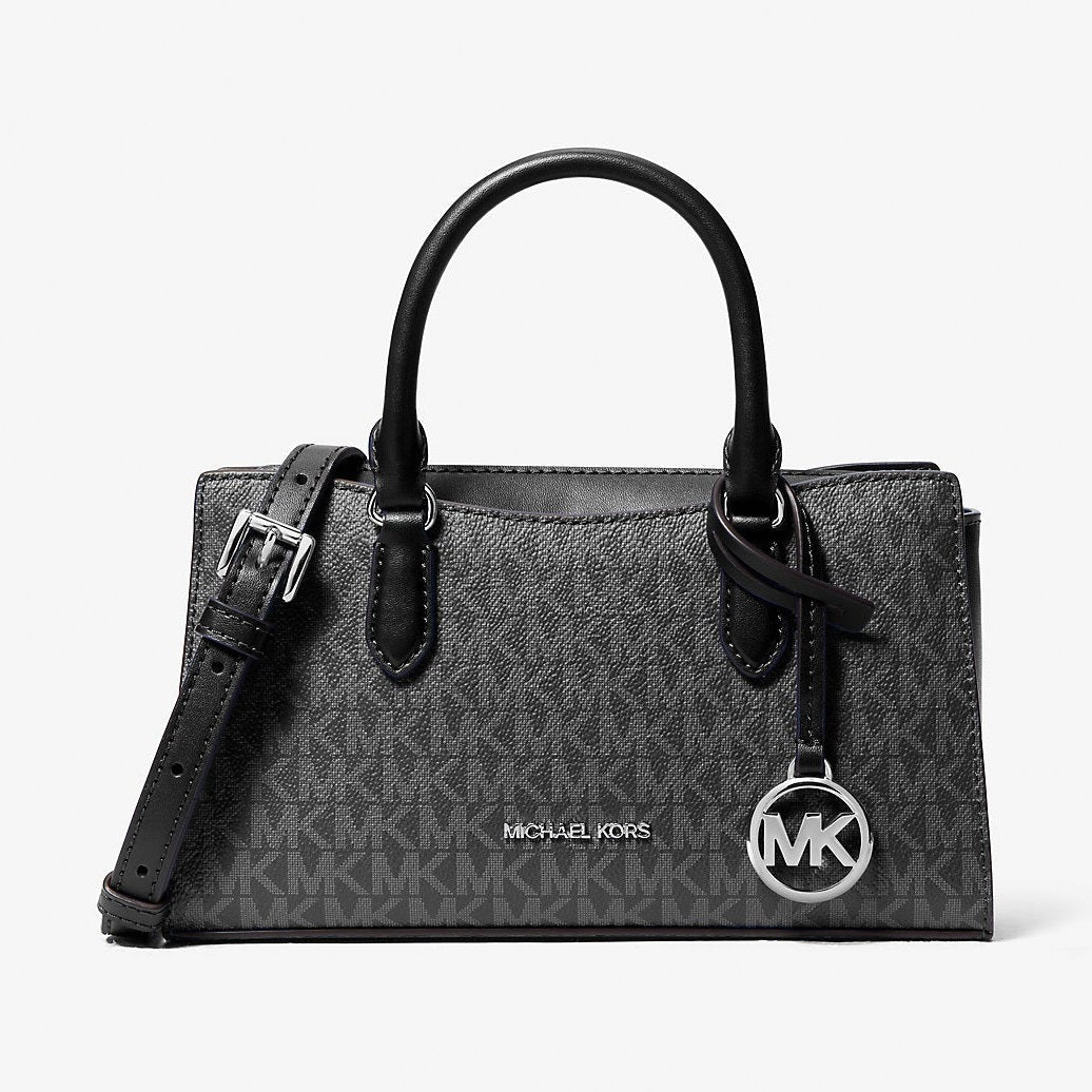 Michael Kors Arden Small Signature Logo Messenger Bag Black