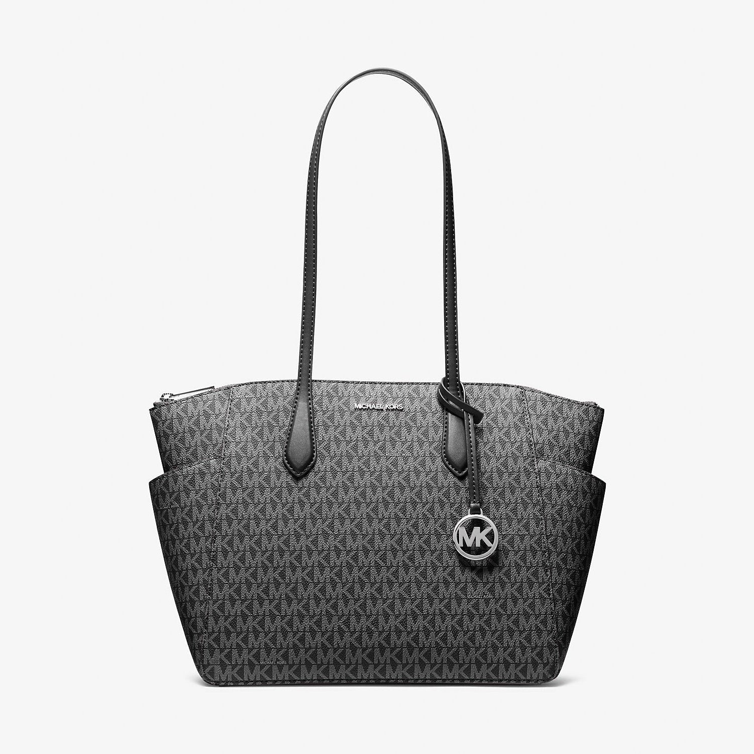 Michael Kors Marilyn Medium Signature Logo Tote Bag Black