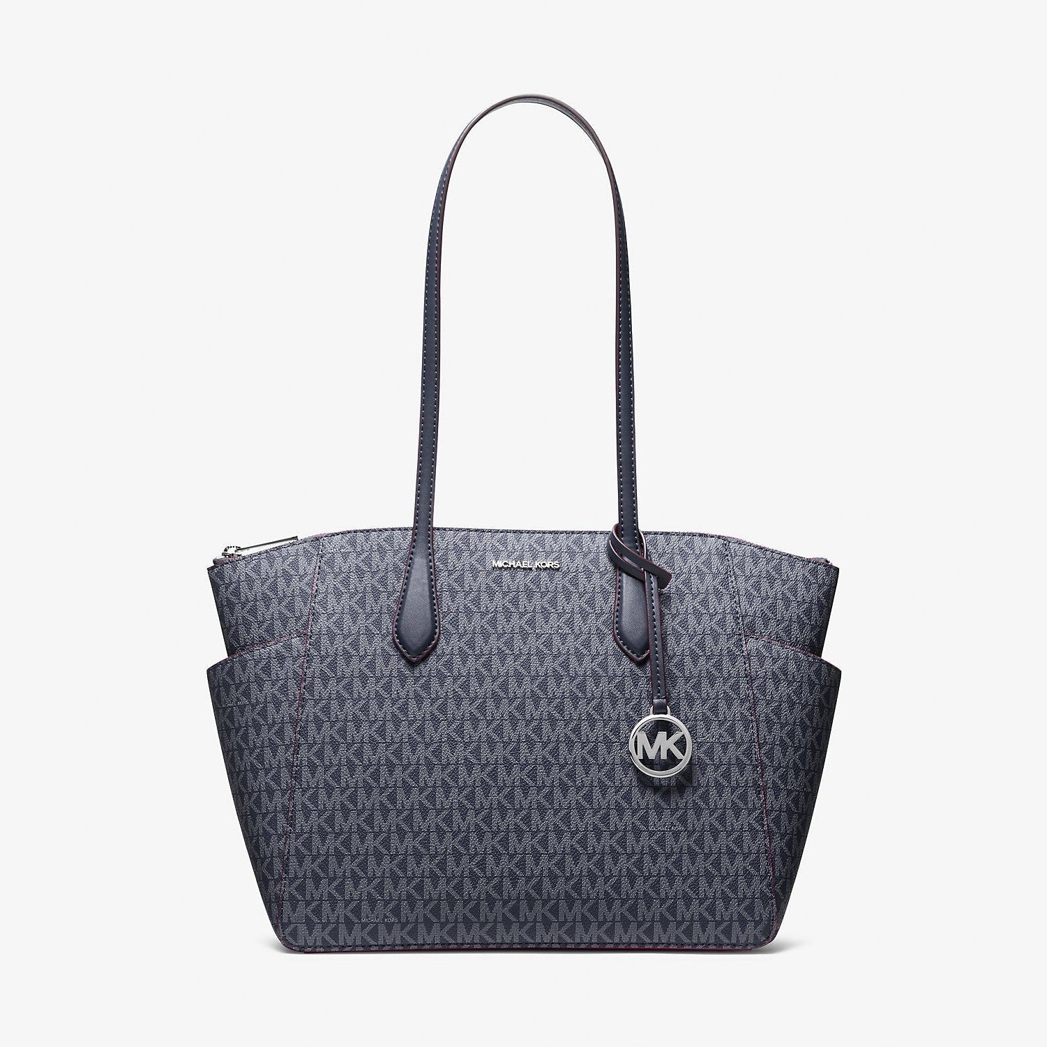 Michael Kors Marilyn Medium Signature Logo Tote Bag Admiral