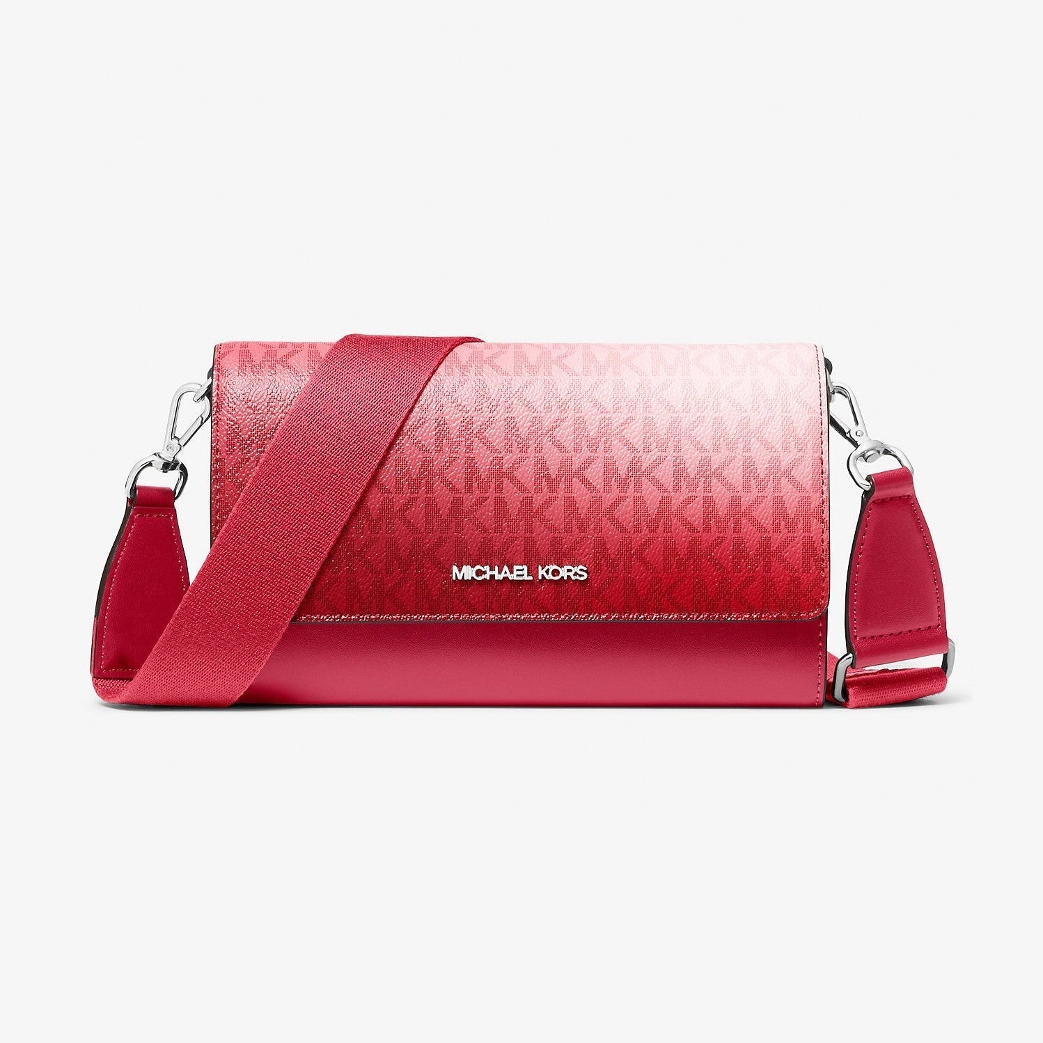 Michael Kors Jet Set Large Ombre Signature Logo Crossbody Bag Hibiscus Multi