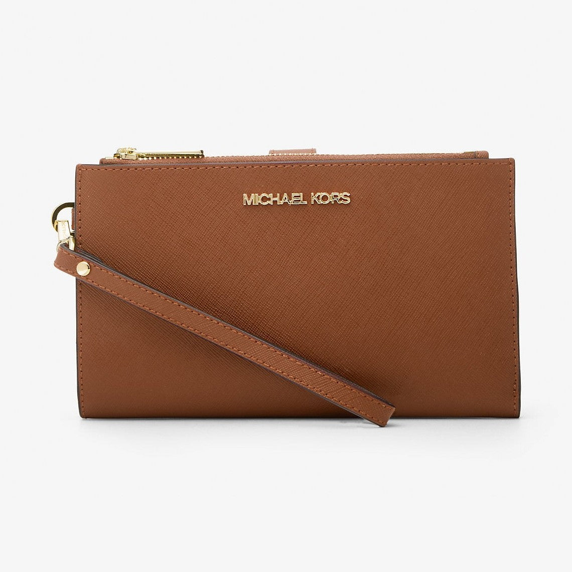 Michael Kors Jet Set Large Leather Smartphone Wristlet Wallet Luggage