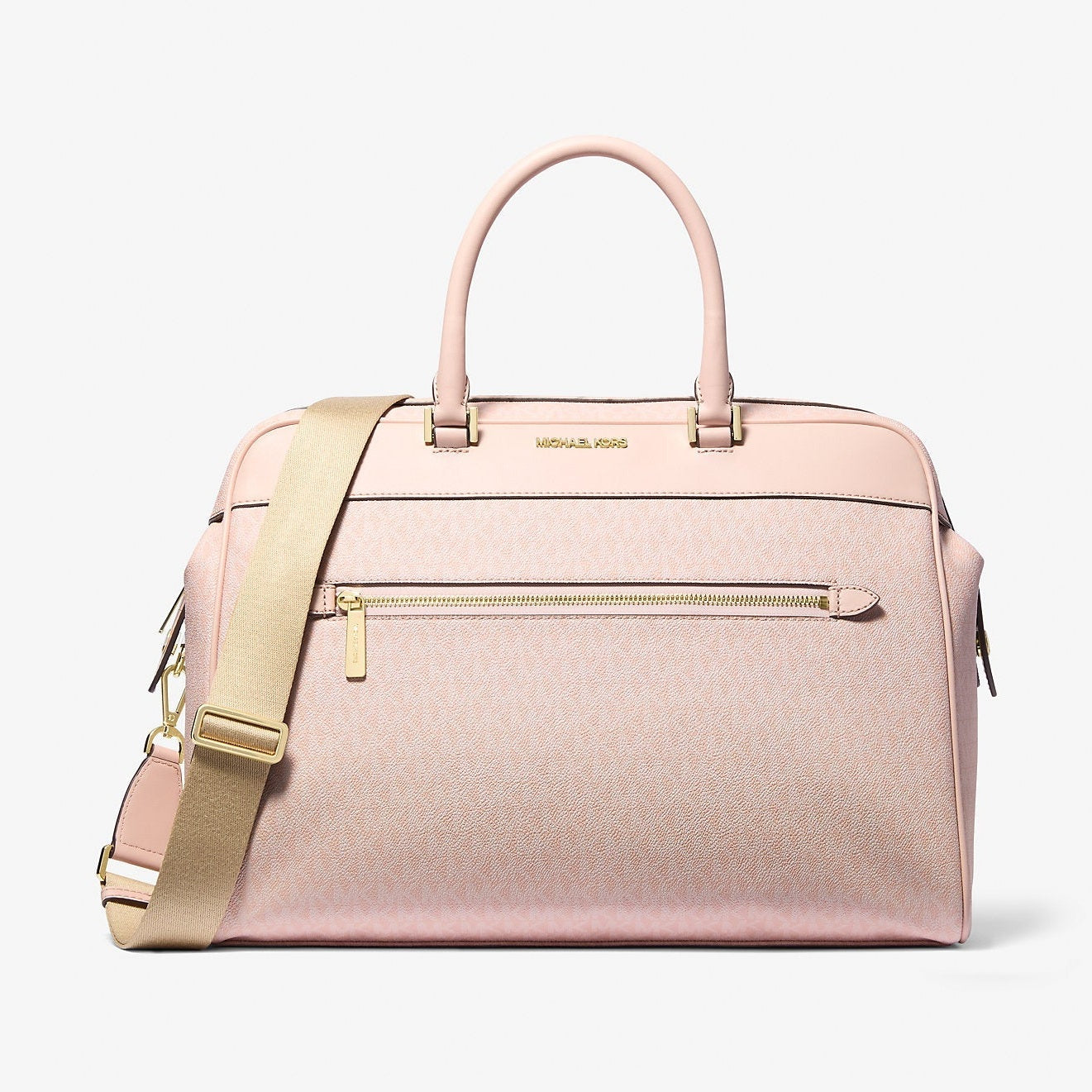 Michael Kors Large Logo Weekender Bag Lt Powder Blush
