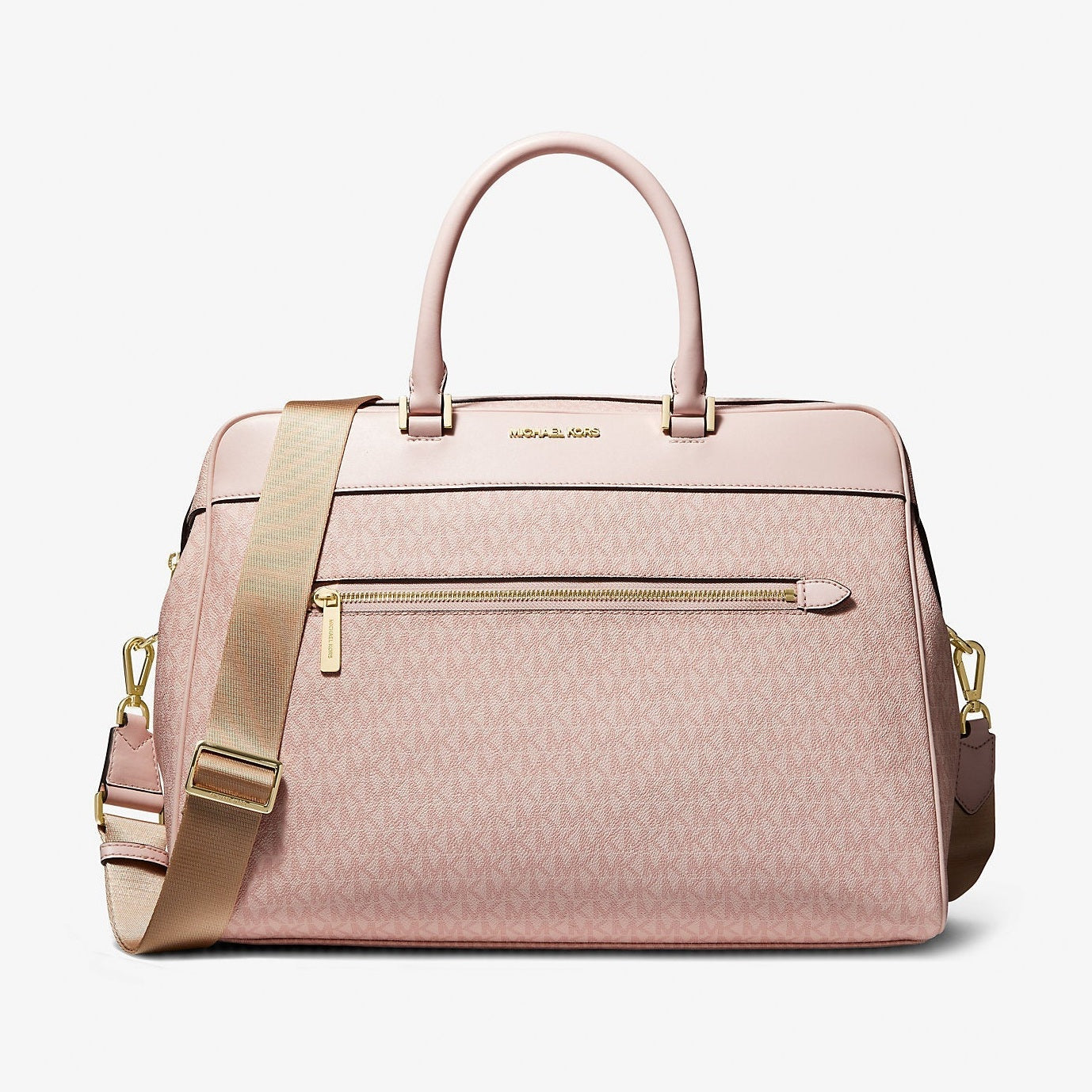 Michael Kors Large Logo Weekender Bag Dark Powder Blush