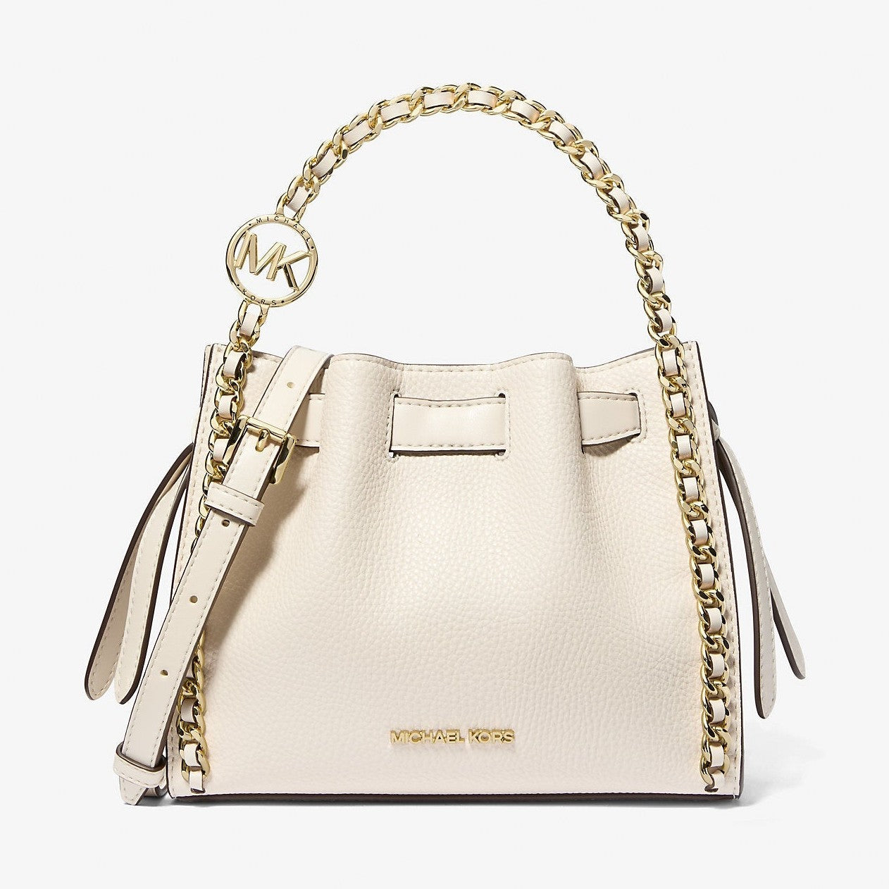 Michael Kors Mina Small Chain Crossbody Bag Lt Cream