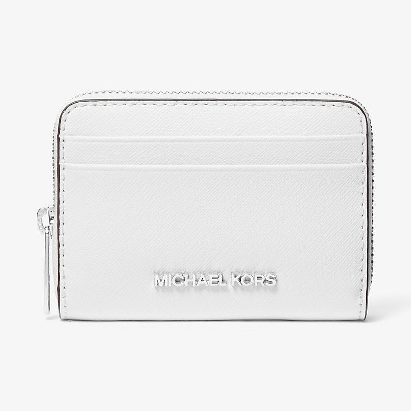 Michael Kors Jet Set Travel Medium Saffiano Leather Wallet Optic White