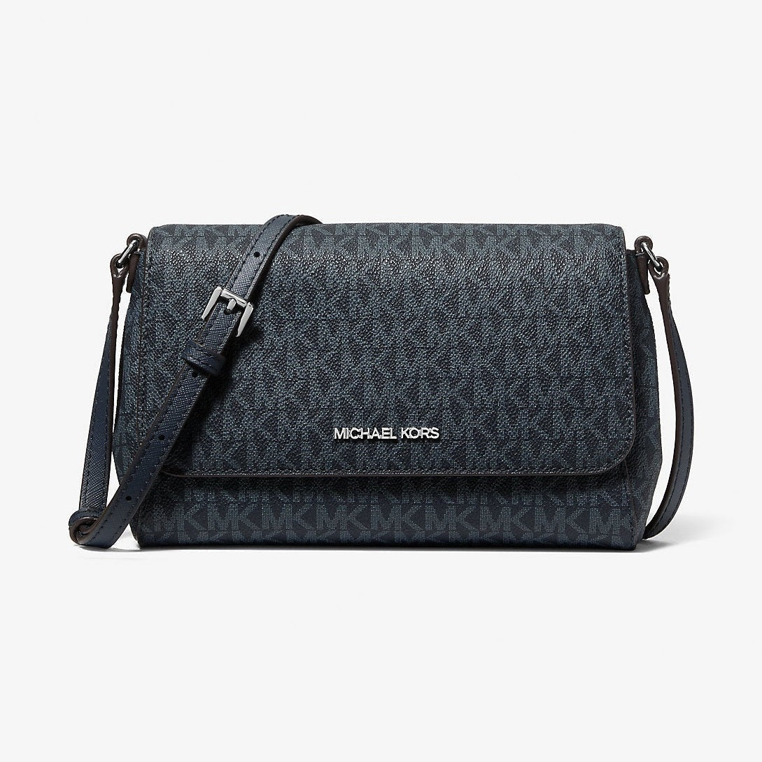 Michael Kors Medium Signature Logo Convertible Crossbody Bag Admiral