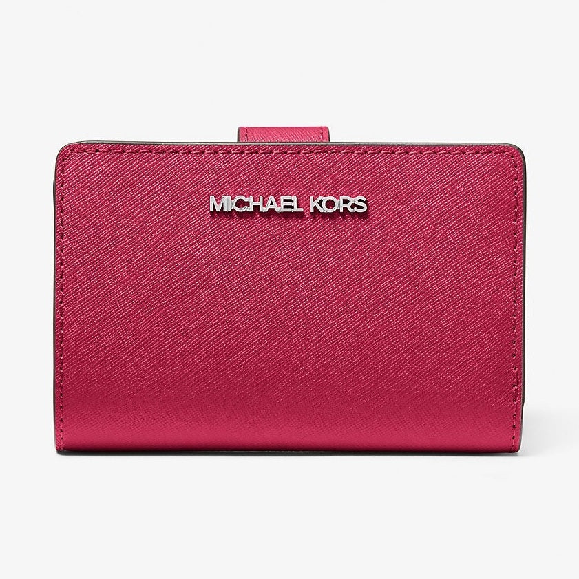 Michael Kors Medium Saffiano Leather Wallet Dk Raspberry