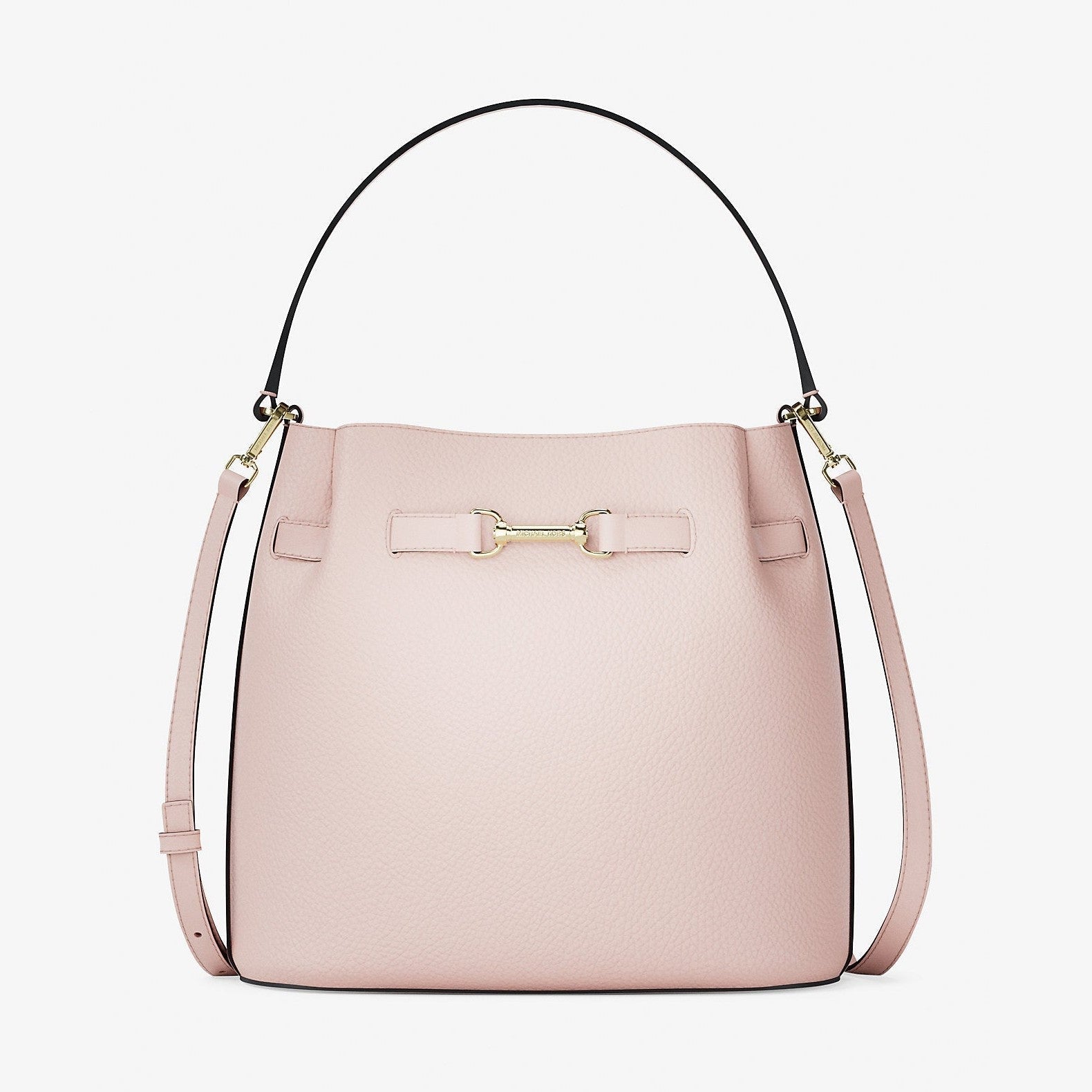 Michael Kors Carson Medium Pebbled Leather Convertible Bucket Crossbody Bag Powder Blush