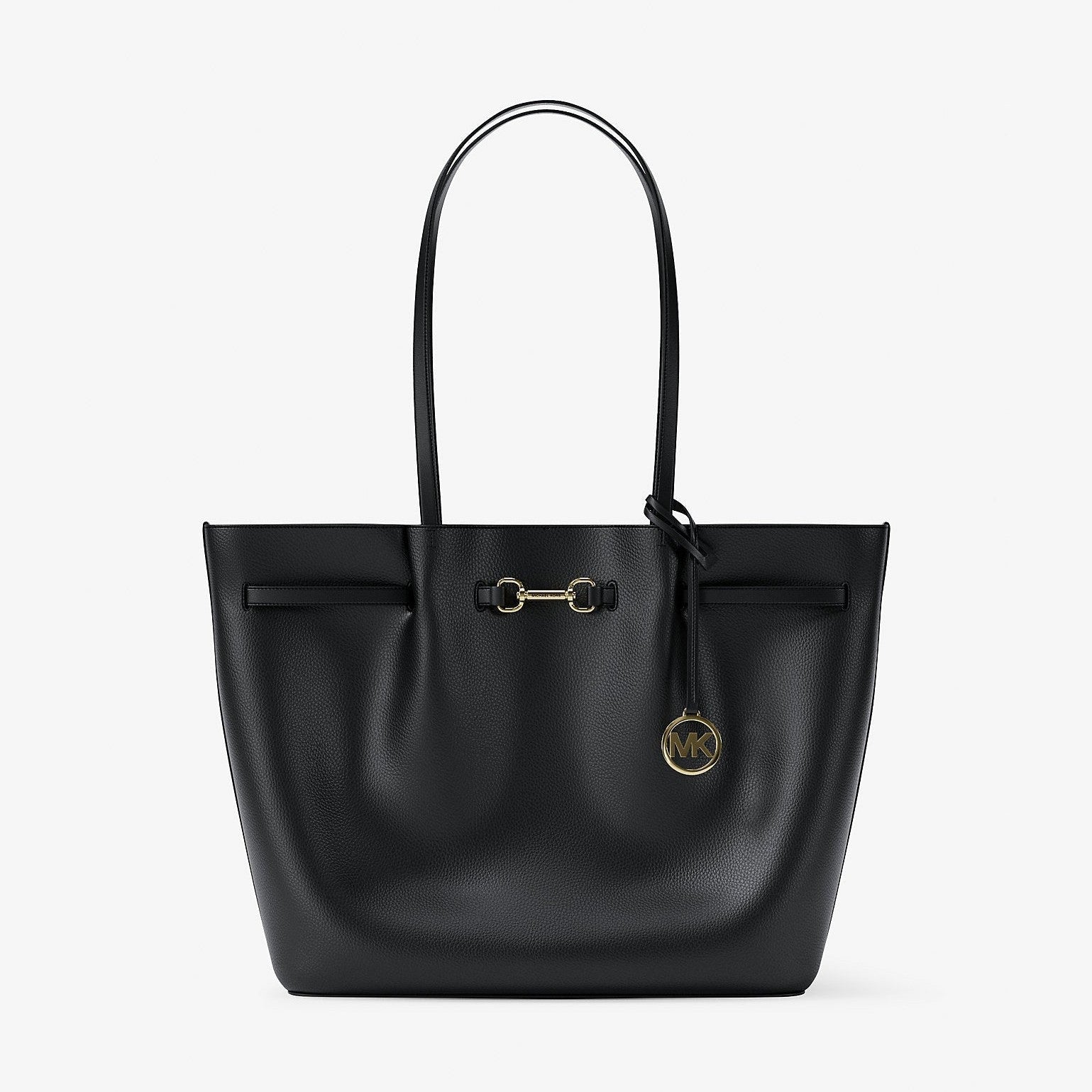 Michael Kors Carson Large Pebbled Leather Tote Bag Black