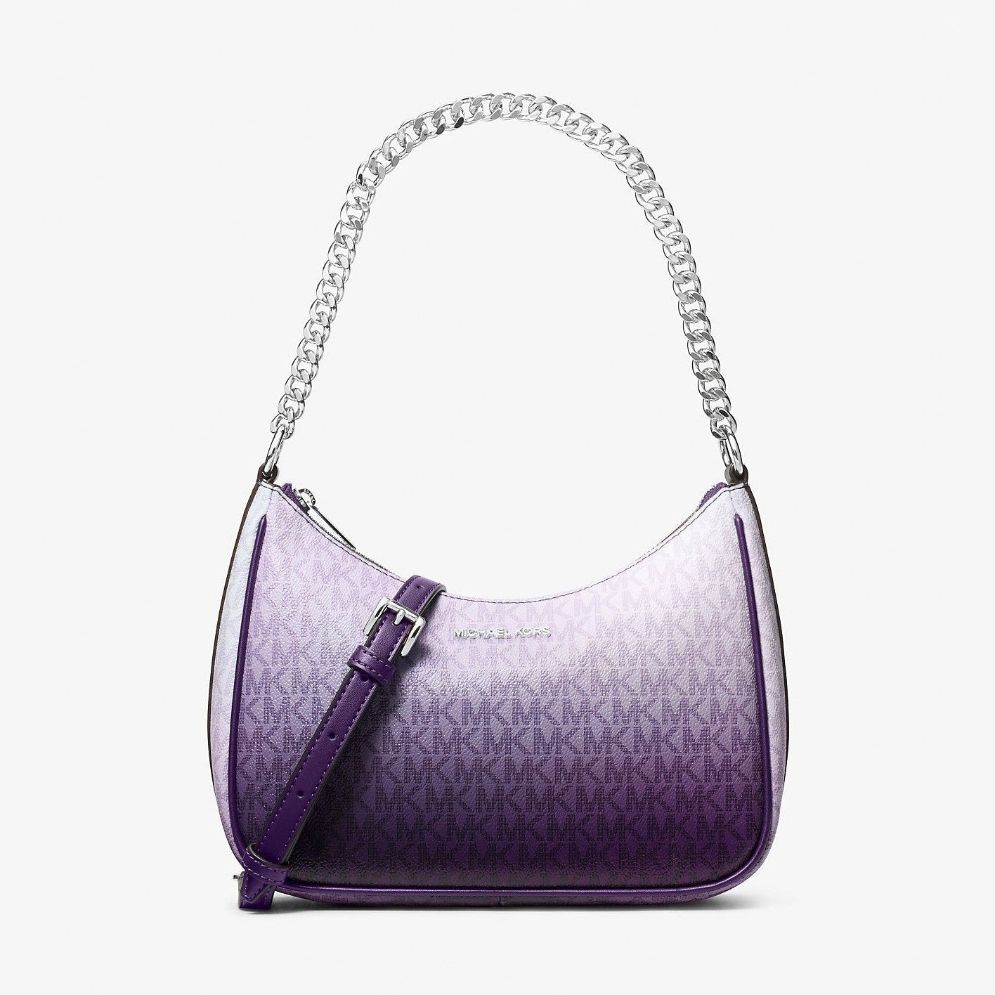 Michael Kors Jet Set Large Ombre Signature Logo Pochette Dark Purple Ml