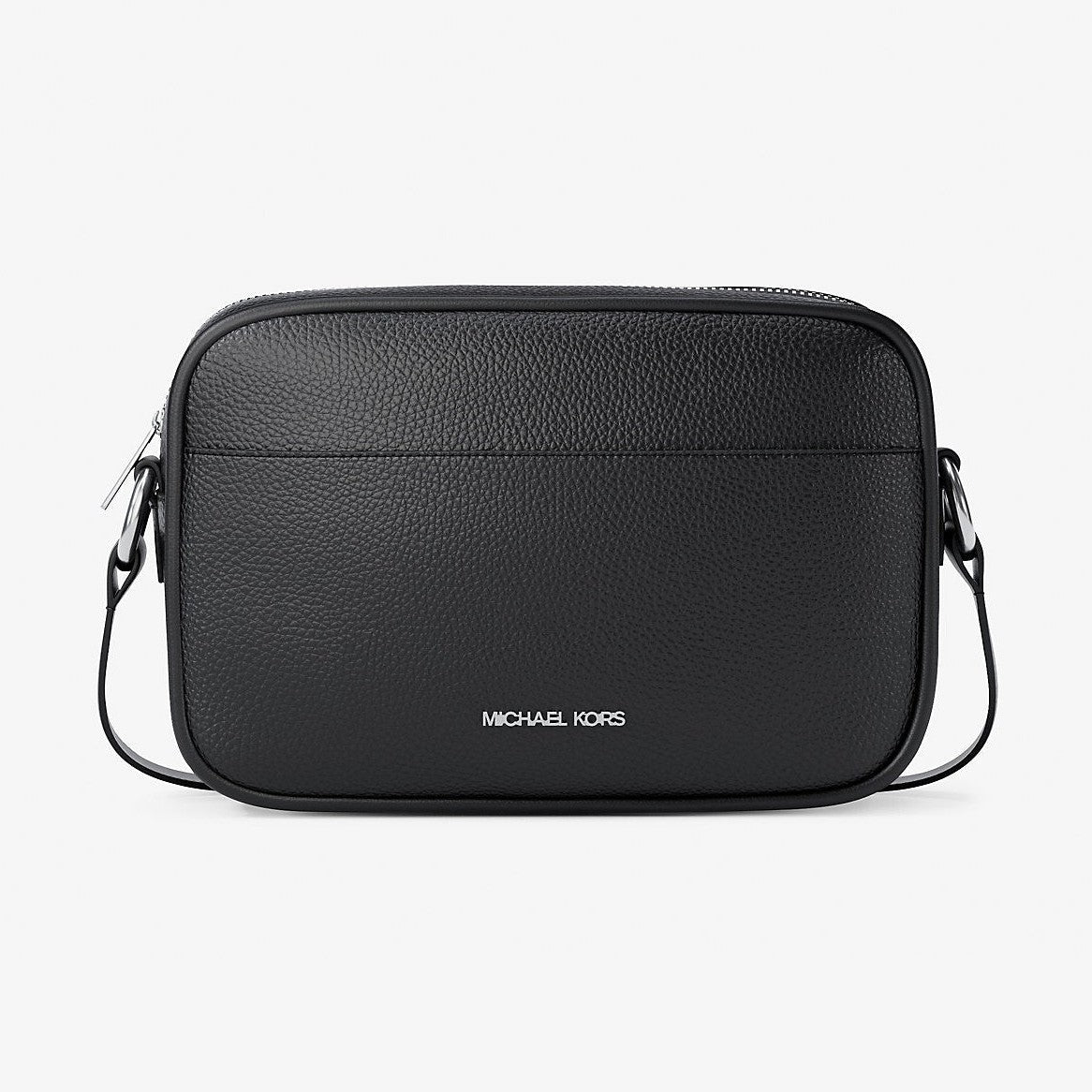 Michael Kors Jet Set Pebbled Leather Camera Crossbody Bag Black